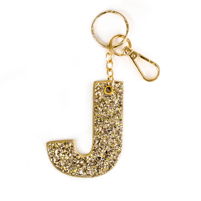 Kendall Glitter Initial Keychain - Final Sale