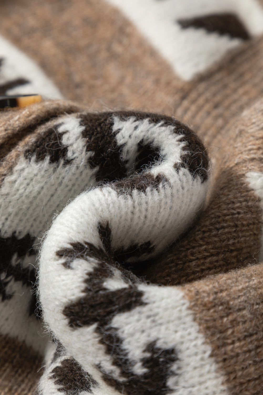 Adelynn Geometric Pattern Front Sweater