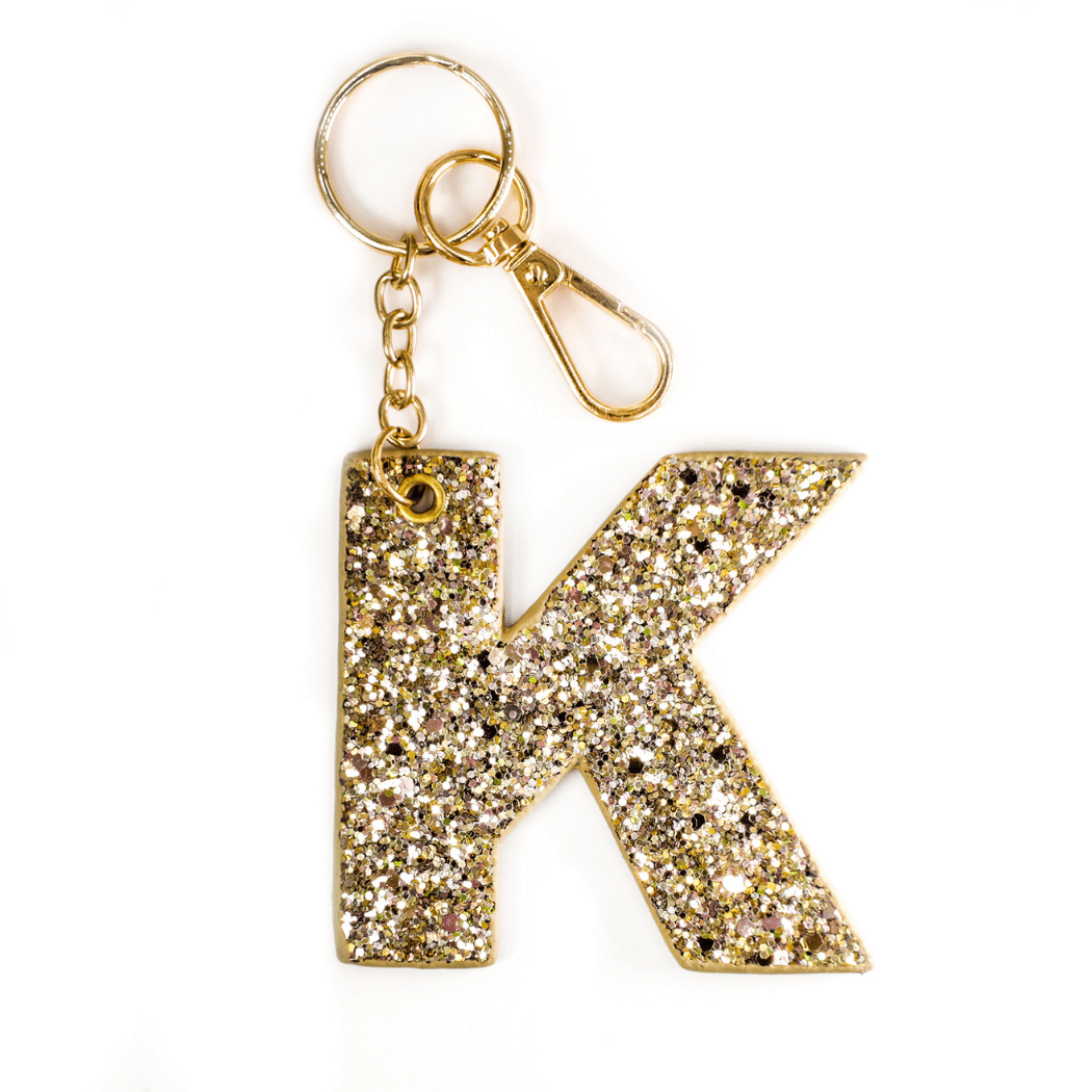 Kendall Glitter Initial Keychain - Final Sale