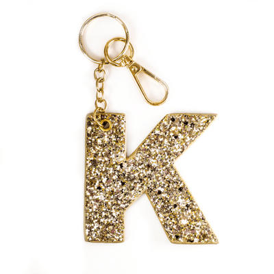 Kendall Glitter Initial Keychain - Final Sale