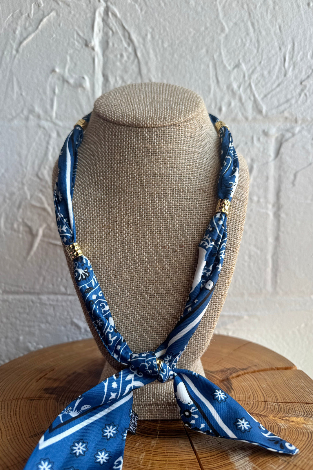 GEMELLI | BANDANA SCARF NECKLACE - DARK BLUE