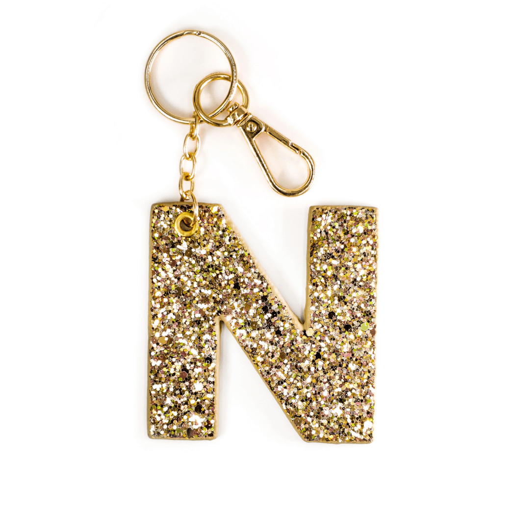 Kendall Glitter Initial Keychain - Final Sale