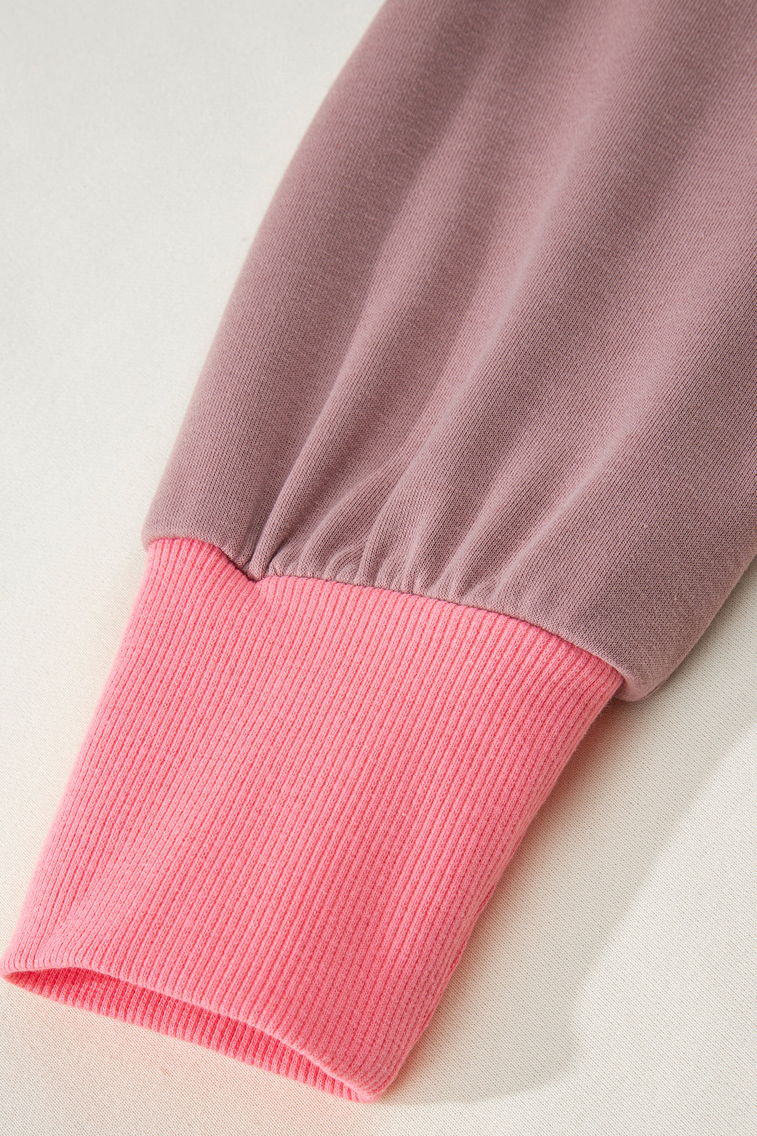 White Color Block Striped Patchwork Dolman Slit Sweatshirt