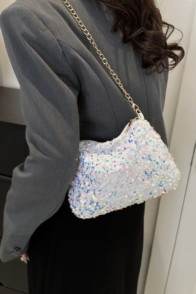 Sequin Removable Strap Shoulder Bag