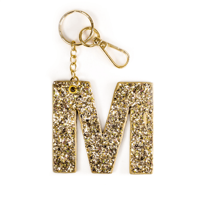 Kendall Glitter Initial Keychain - Final Sale