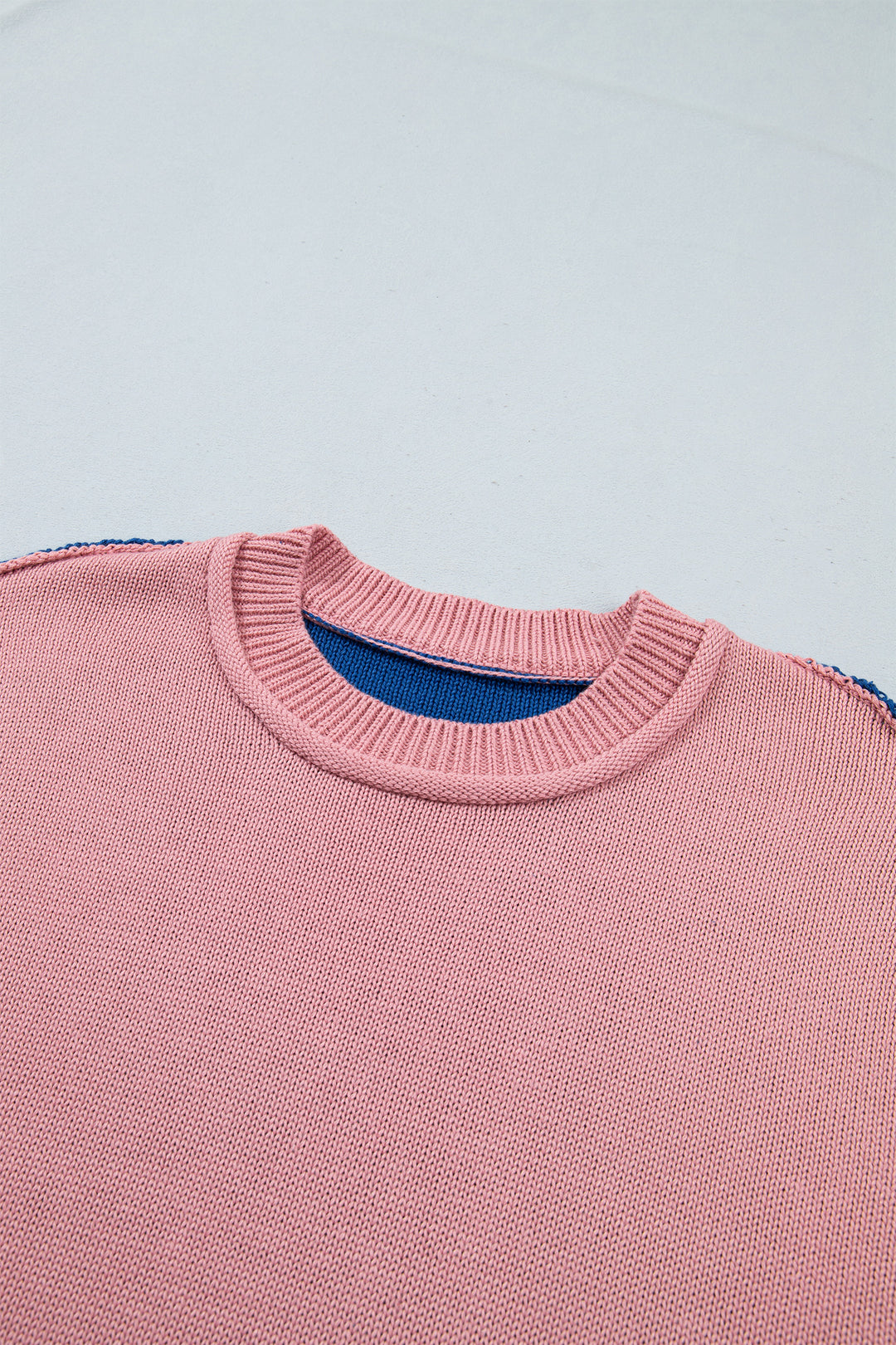 Multicolour Western Colorblock Patchwork Striped Long Sleeve Pullover Sweater