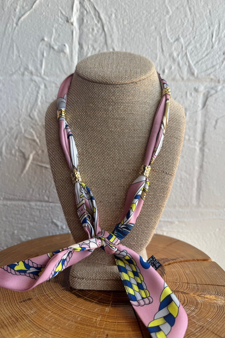 GEMELLI | BANDANA SCARF NECKLACE - BLUSH BELLE