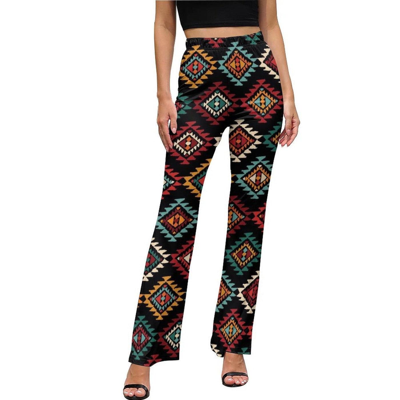 Colorful Aztec Flare Pants