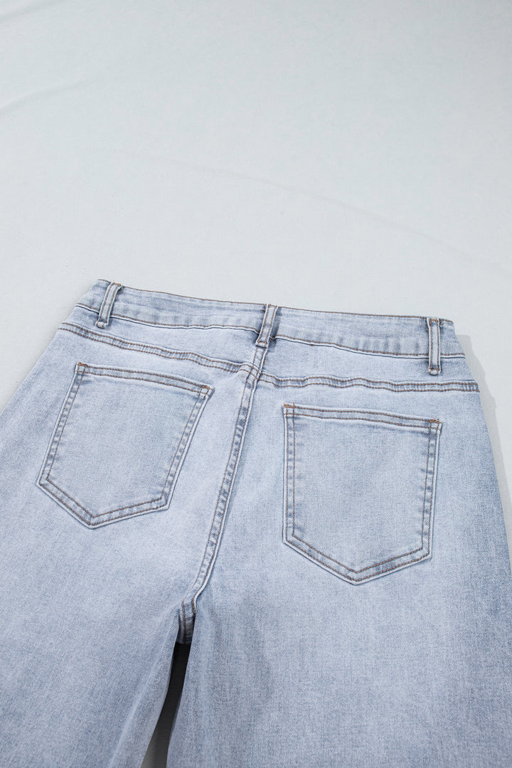 Beau Blue Sparkle Detail Western Casual Shift Jeans