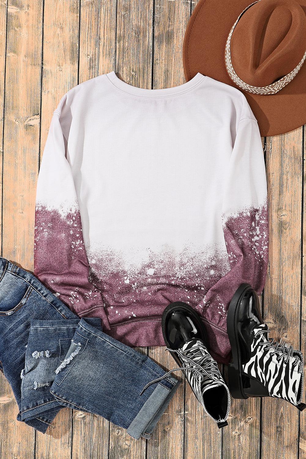 Tie Dye Gradient Pullover Sweatshirt