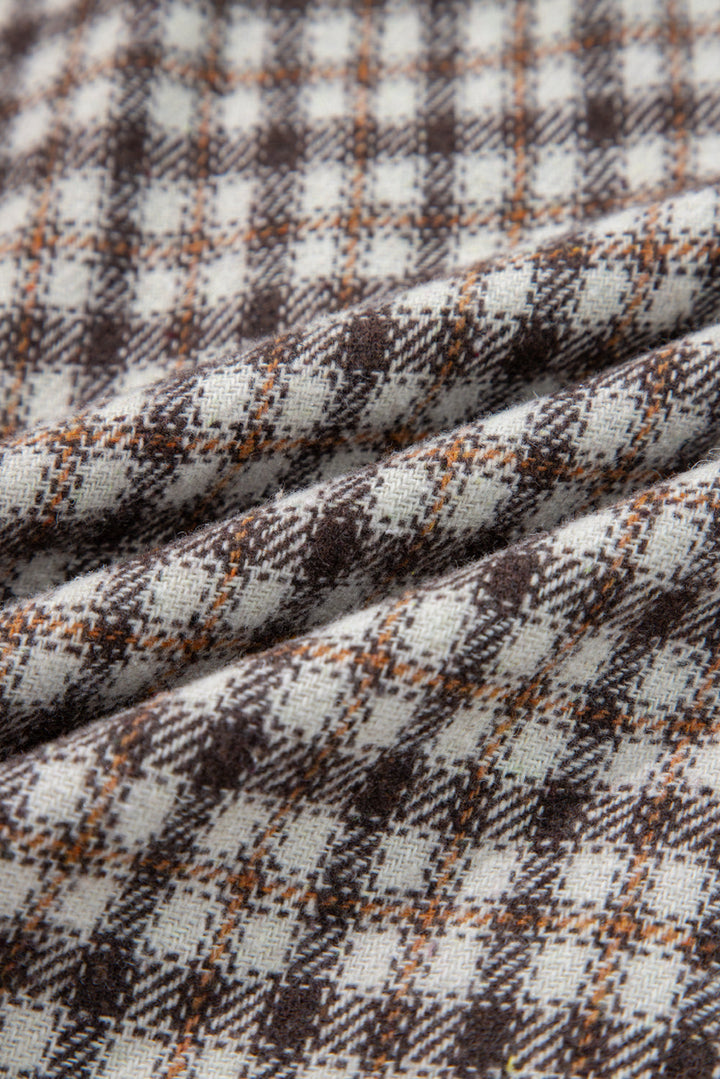 Ava Flap Patchwork Plaid Shacket