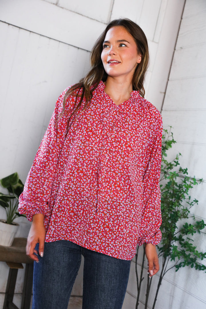 Poppy Daydream Floral Woven Blouse