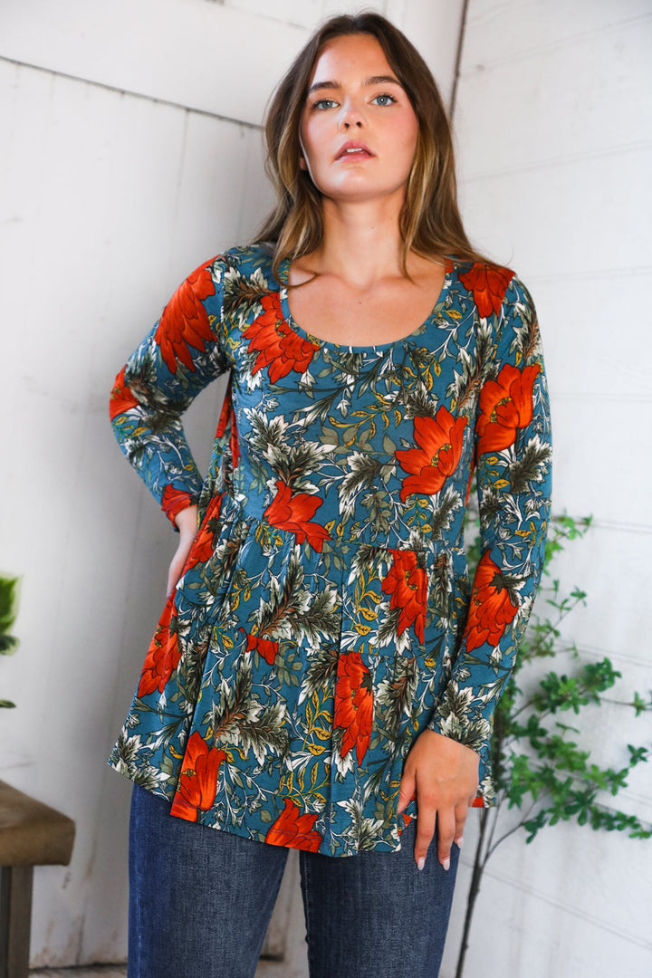 The Scarlet Fields Babydoll Blouse