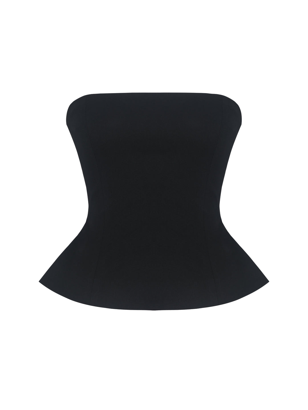 Quinette Black Peplum Top with Beaded Asymmetrical Cape