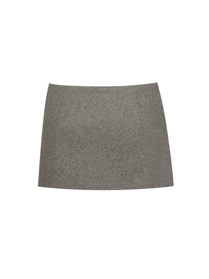 Osira Taupe Low-Waisted Micro Skort