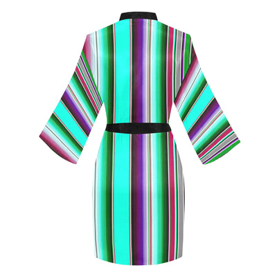 Turquoise Serape Women's Lounge Kimono Robe