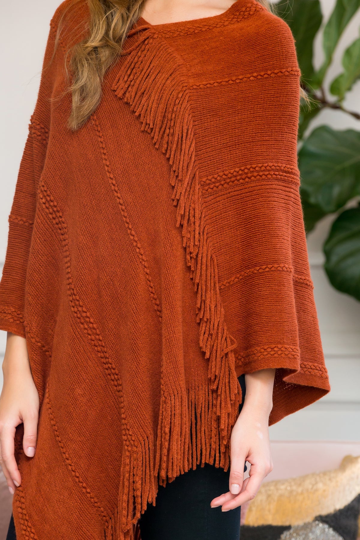 Asymmetric Fringe Poncho