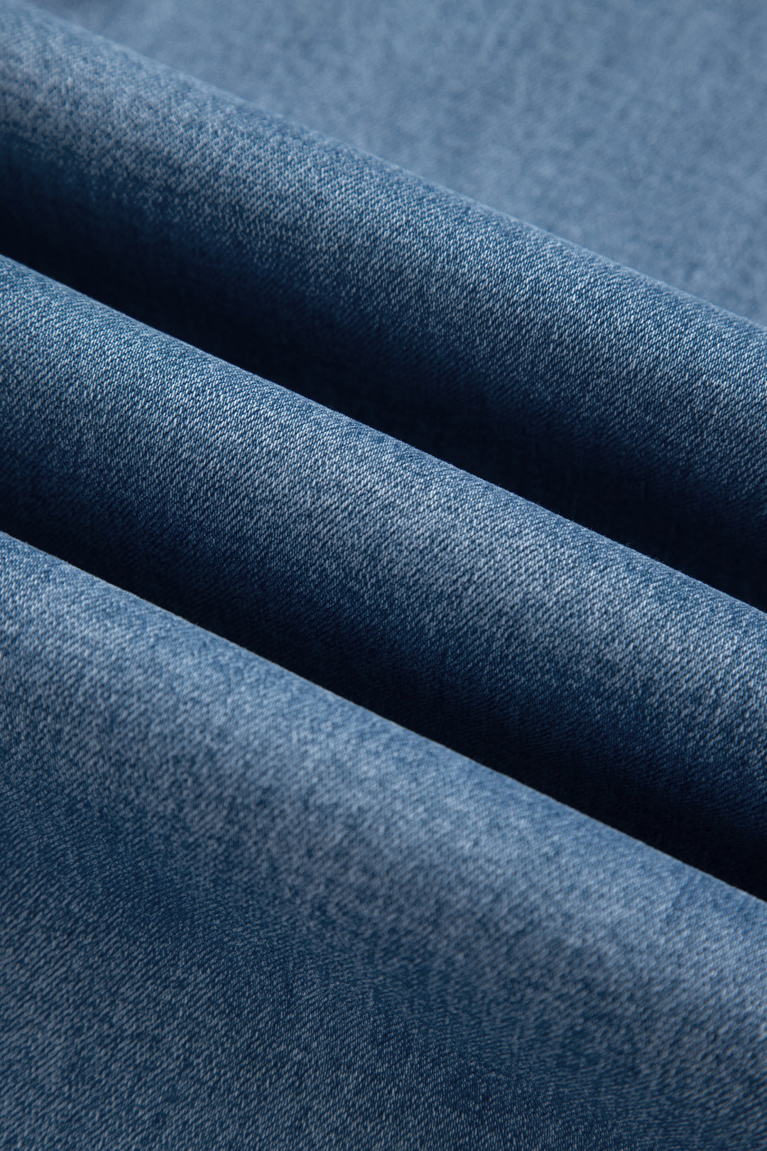 Dusk Blue Side Seam Rivet Detail Ankle Length Casual Jeans