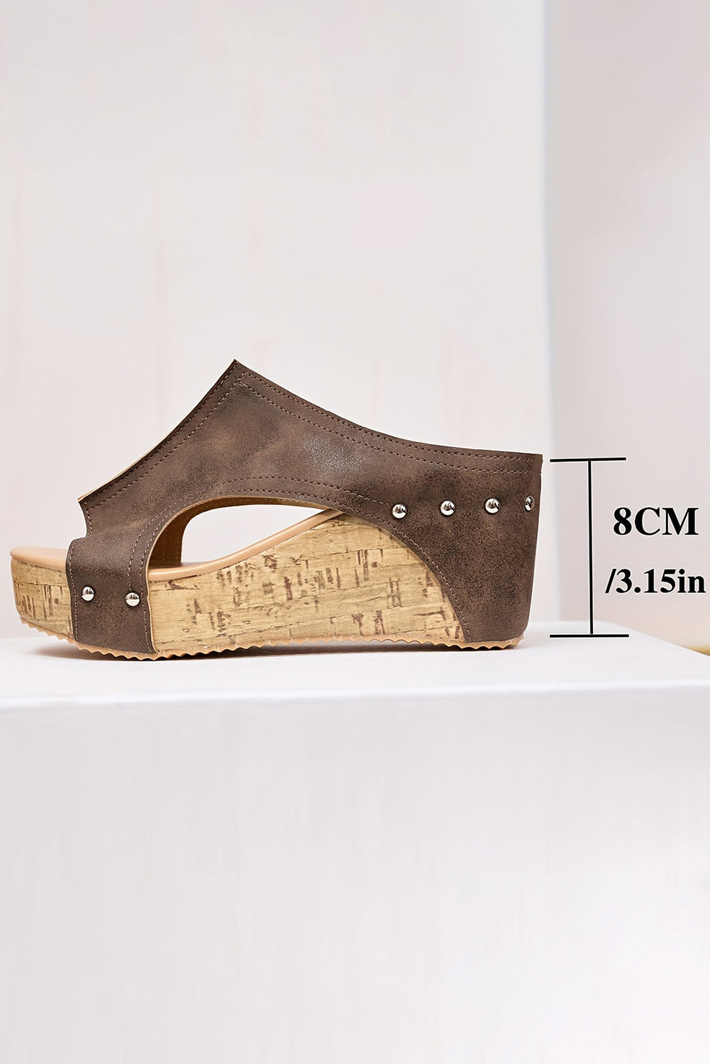 Skylar Pu Leather Wedge Slippers