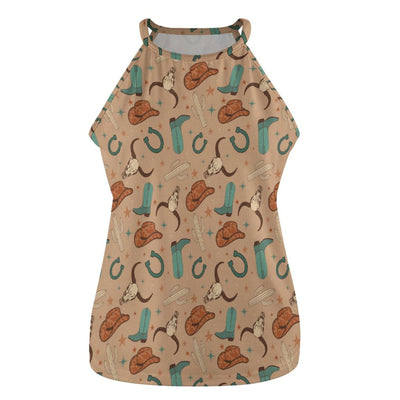 Cowboy Boots Print Tank