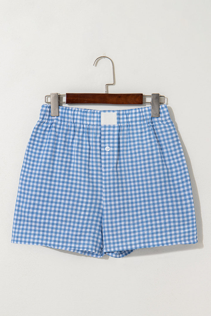 Gingham High Waist Shorts