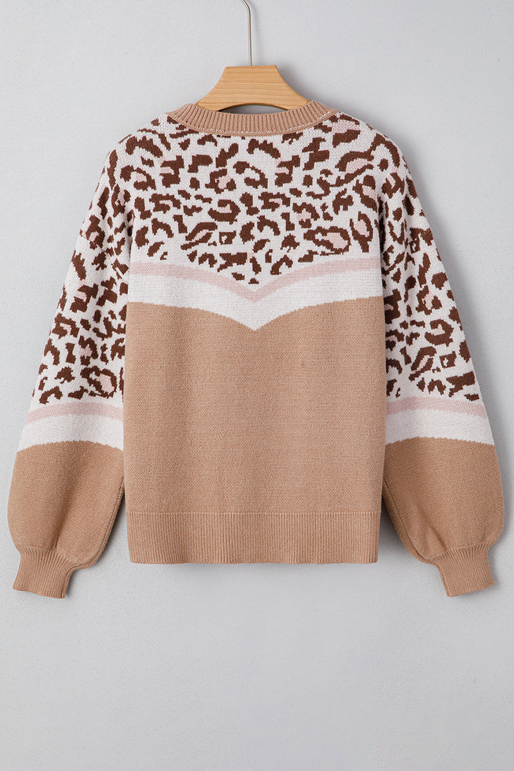 Eliana Block Knit Baggy Sweater