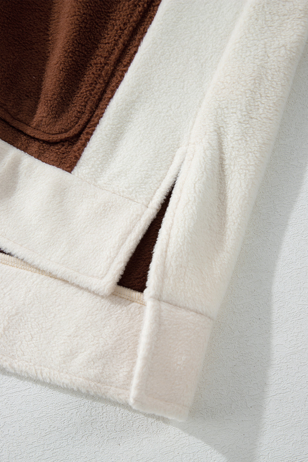 Alia Patchwork Down Fleece Shacket