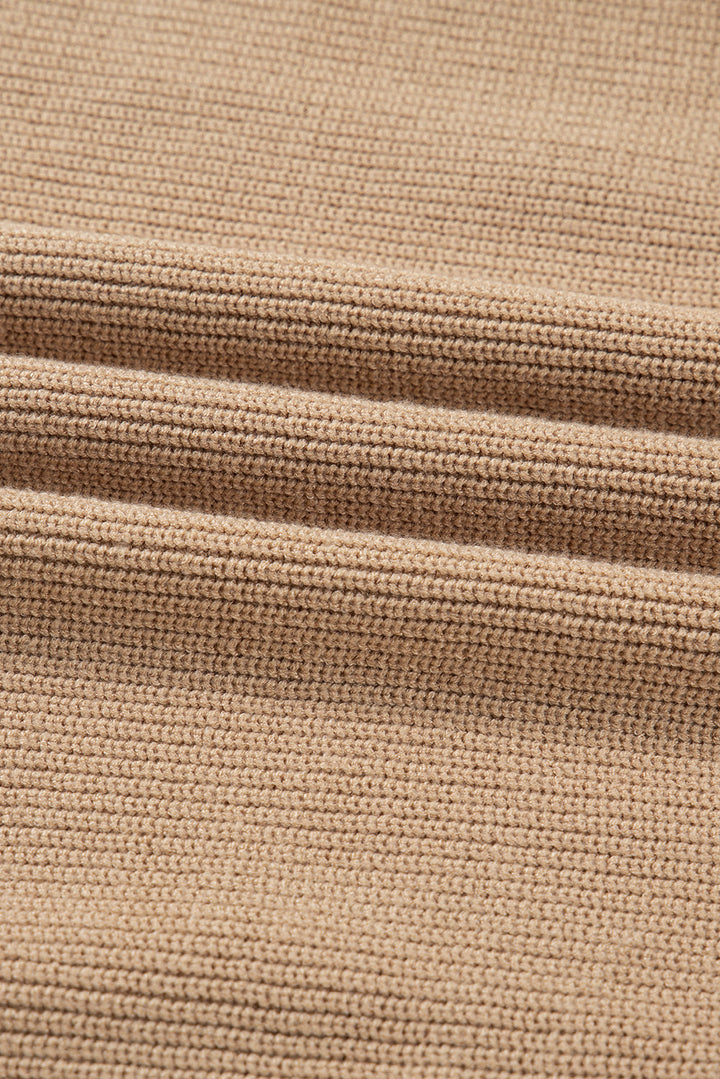 Zariah Embellished Keyhole Ribbed Sweater