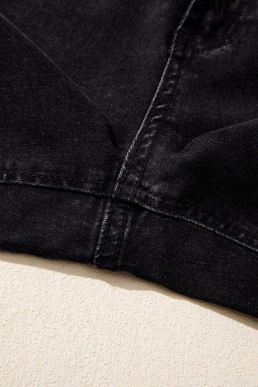Black Studded Detail Straight Leg Casual Loose Jeans