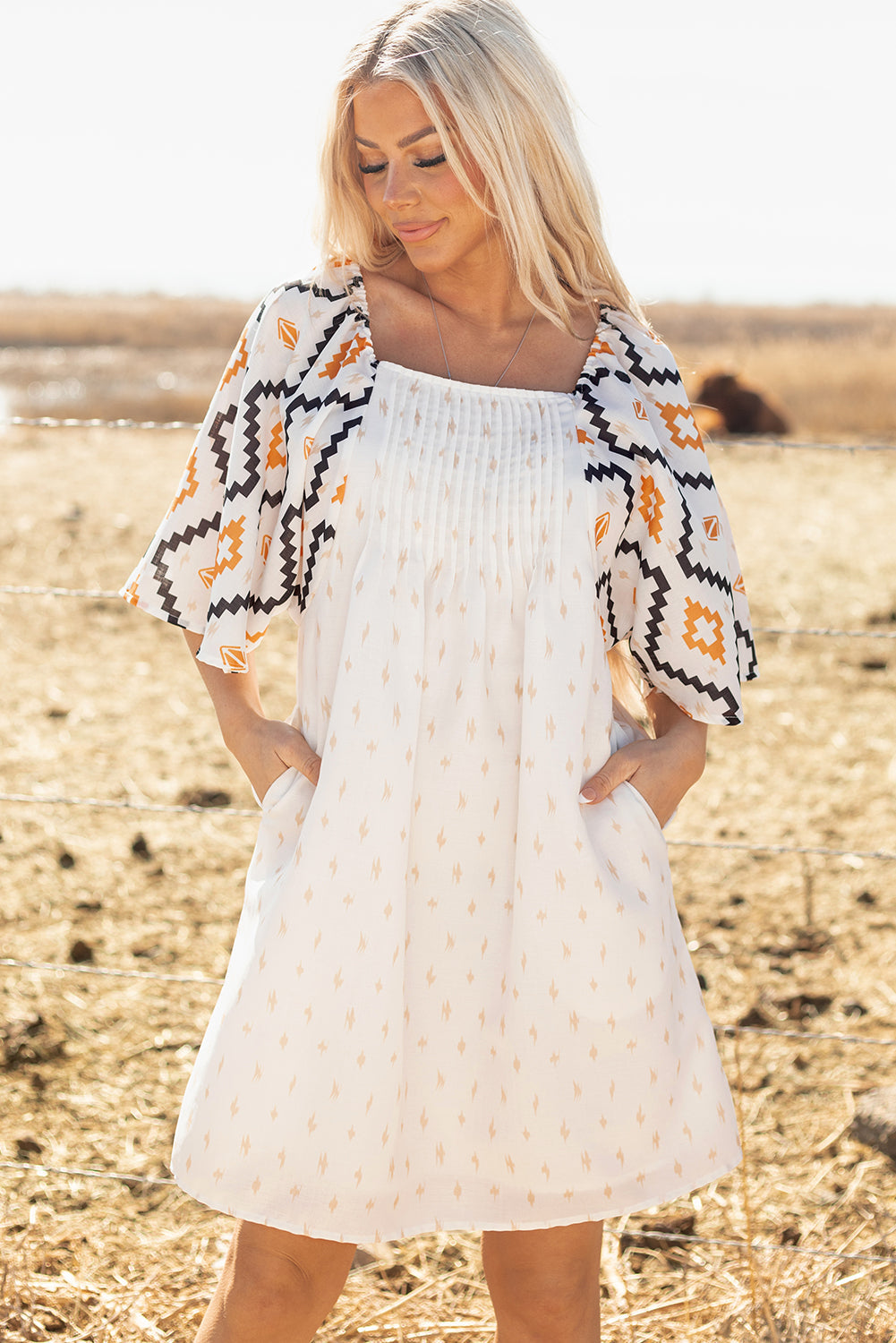 Penny Western Aztec Loose Mini Dress