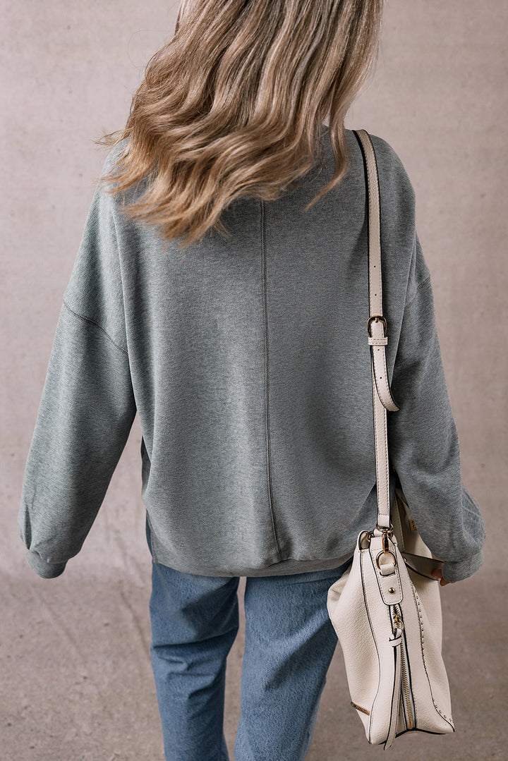 Rorivina Drop Shoulder Oversized Sweatshirt