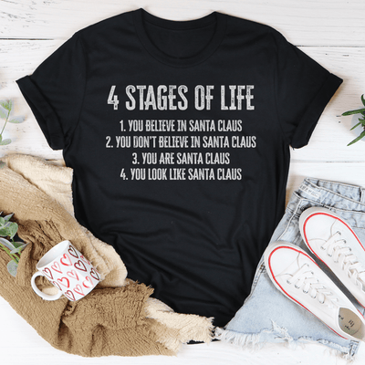 4 Stages Of Life Christmas Tee