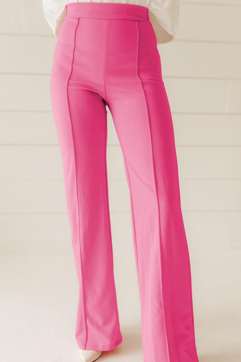 Sachet Pink High Waist Central Seam Flared Pants