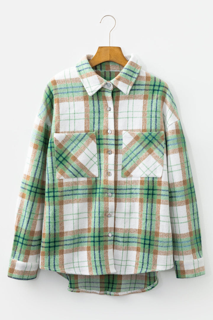 Abigail Plaid Casual Flannel Shacket