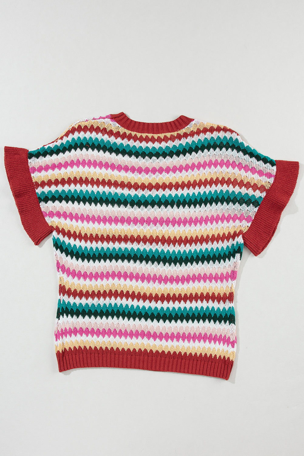 Molly Sleeve Colorful Textured Sweater