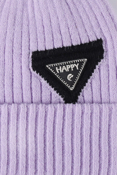 HAPPY Contrast Beanie