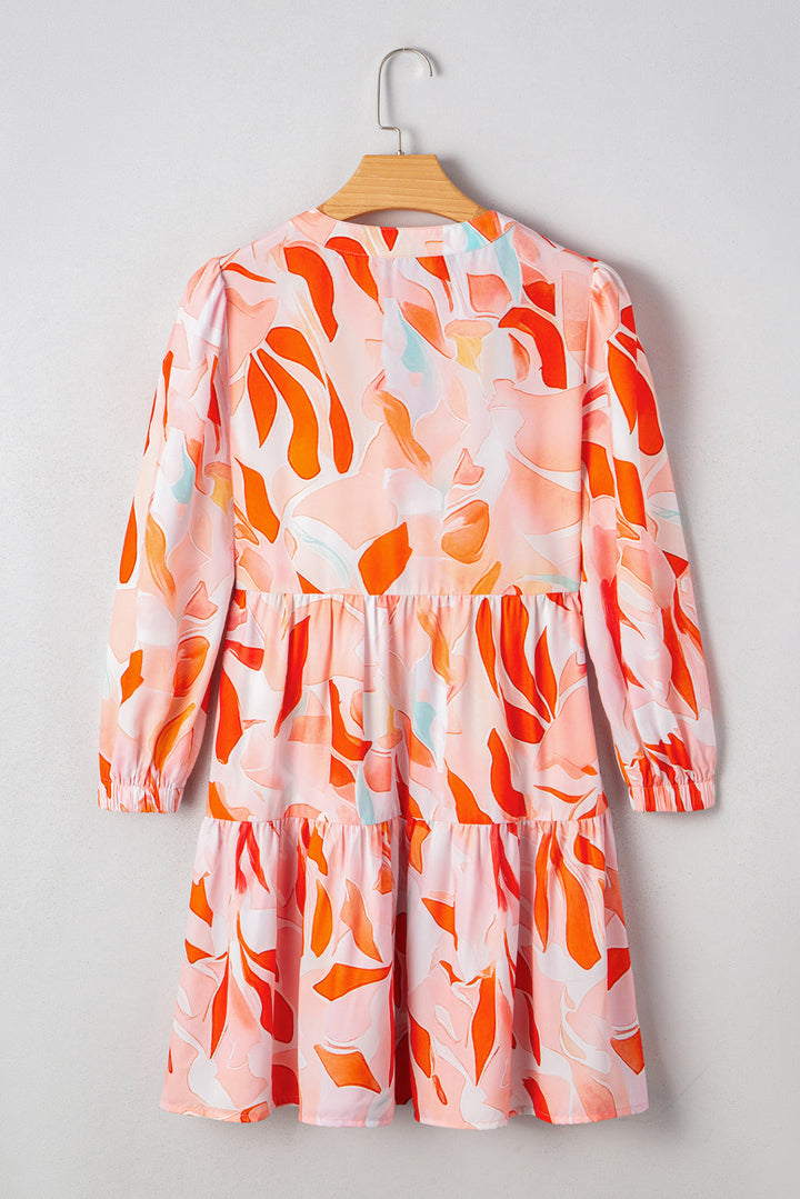 Sierra Print Long Sleeve Dress