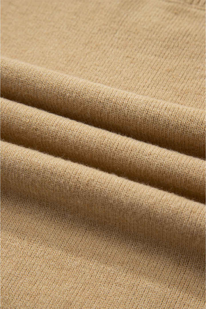 Ava Cuff Contrast Trim Sweater