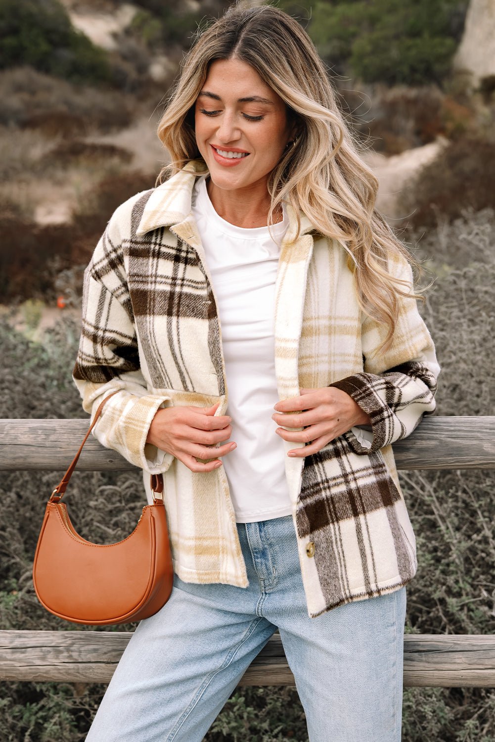 Julinique Plaid Patchwork Side Shacket