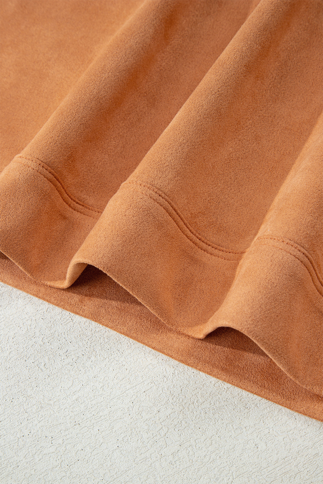 Thai Curry Collared V Neck Faux Suede Short Sleeve Shift Mini Dress