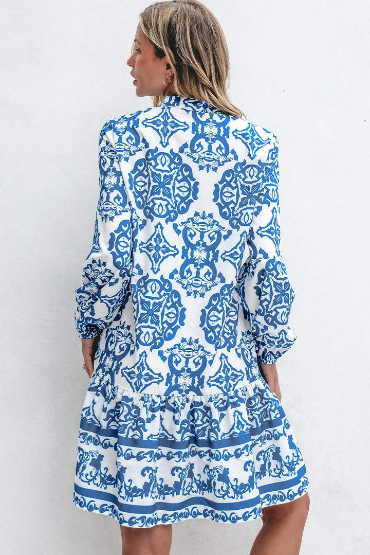 Adalynn Tribal Button Up Loose Mini Dress
