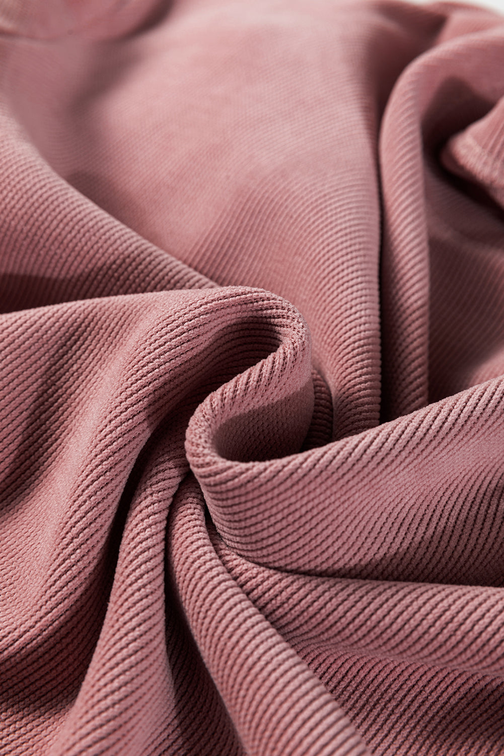 Fushia Solid Color Textured Knit Drop Shoulder Pullover Drawstring Shorts Set