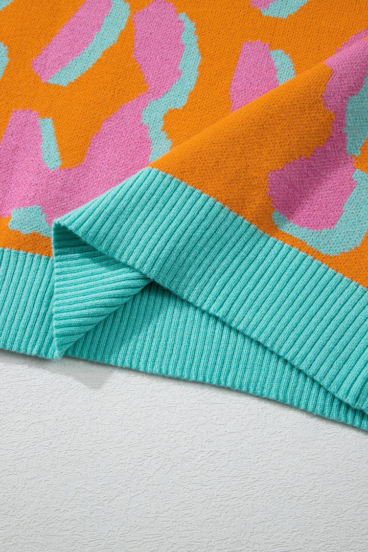 Sophia Colorblock Ribbed Edge Sweater