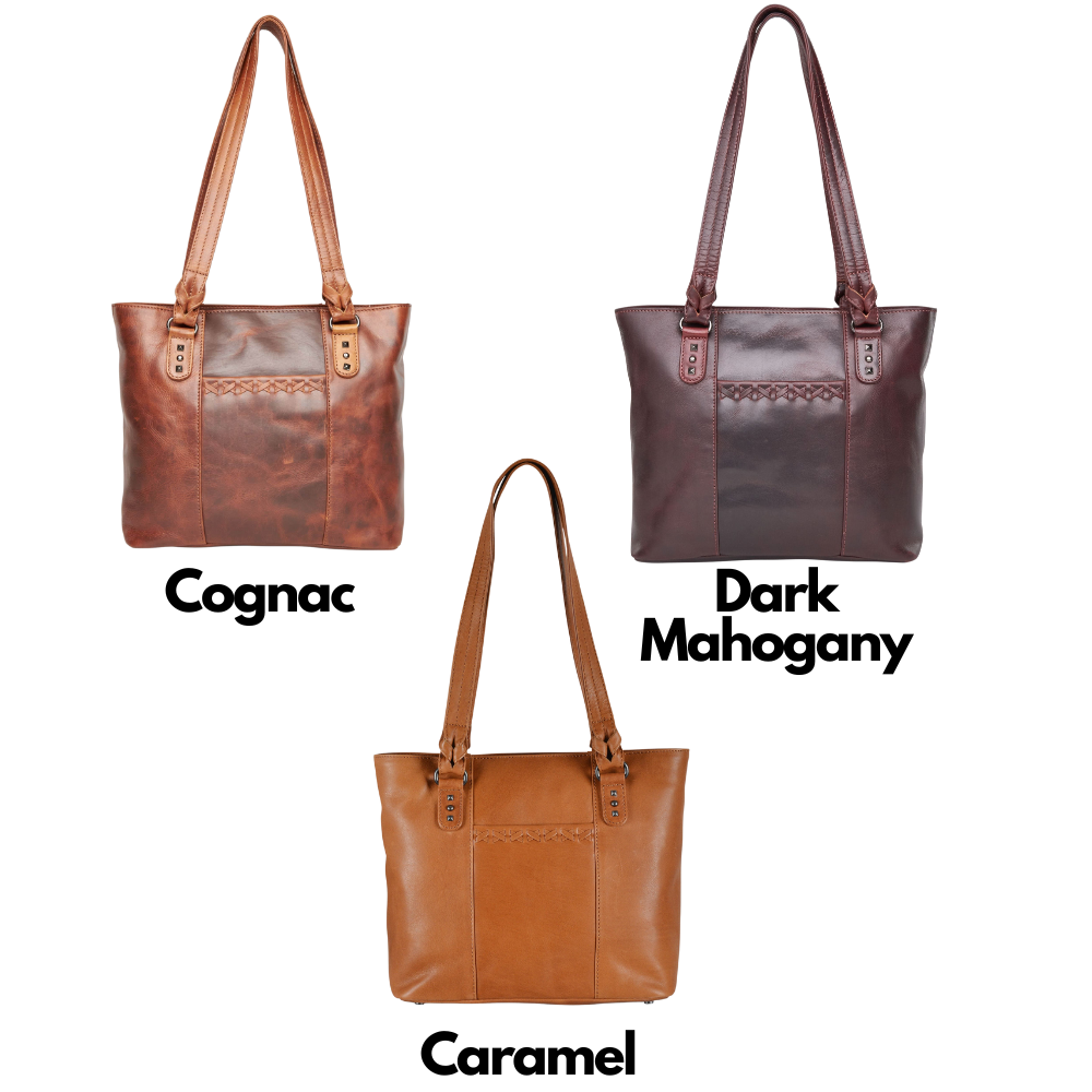 Concealed Carry Peyton Leather Tote for Women by Lady Conceal