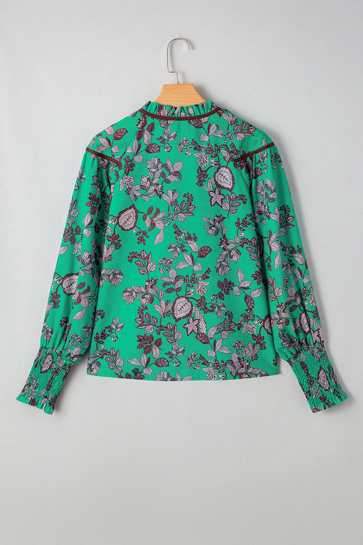 Elouise Shirred Puff Sleeve Blouse