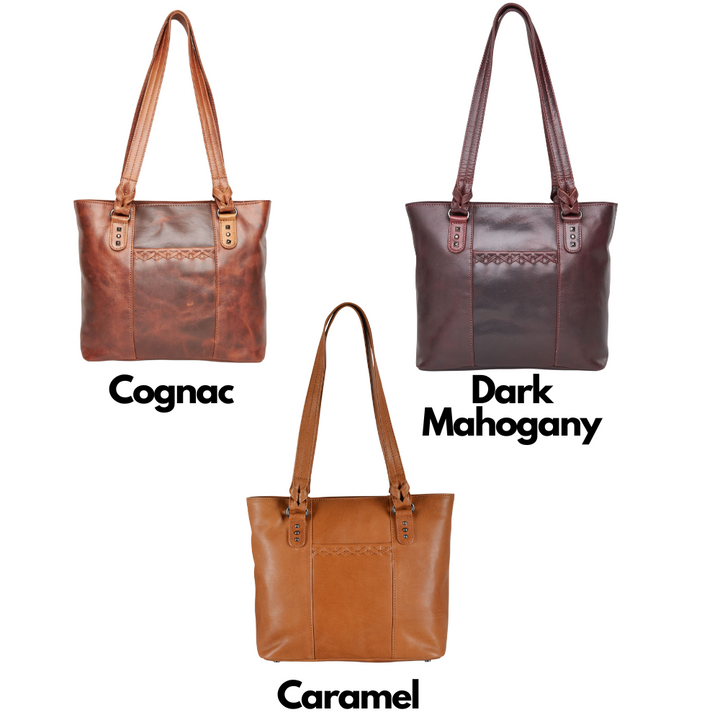 Concealed Carry Peyton Leather Tote for Women by Lady Conceal