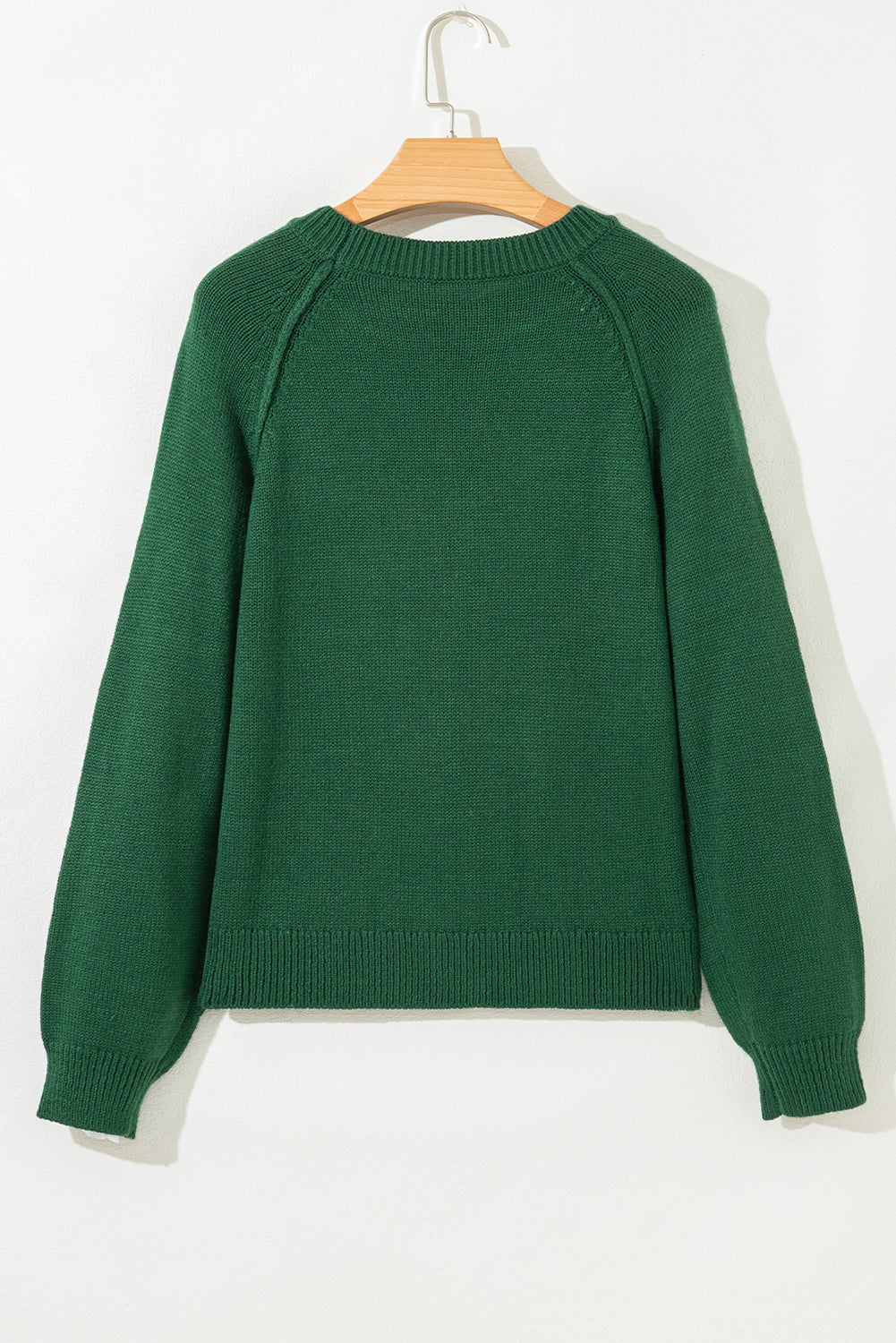 Eleanor Evergreen Raglan Sleeve Sweater
