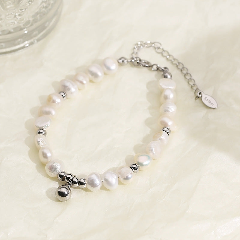 Stainless Steel Freshwater Pearl Bracelet