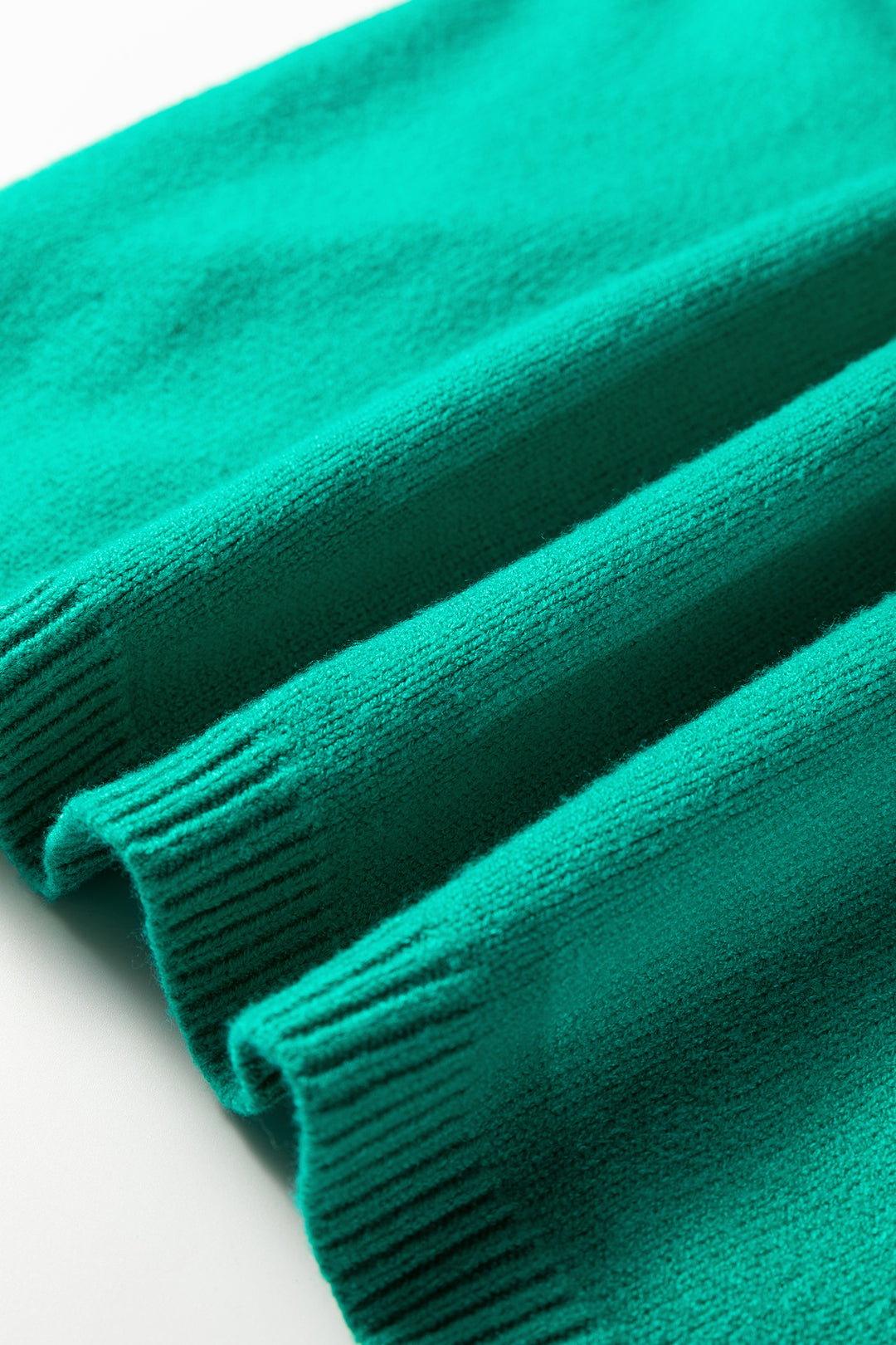 Bright Green Horse Bit Embroidered Loose Short Sleeve Sweater