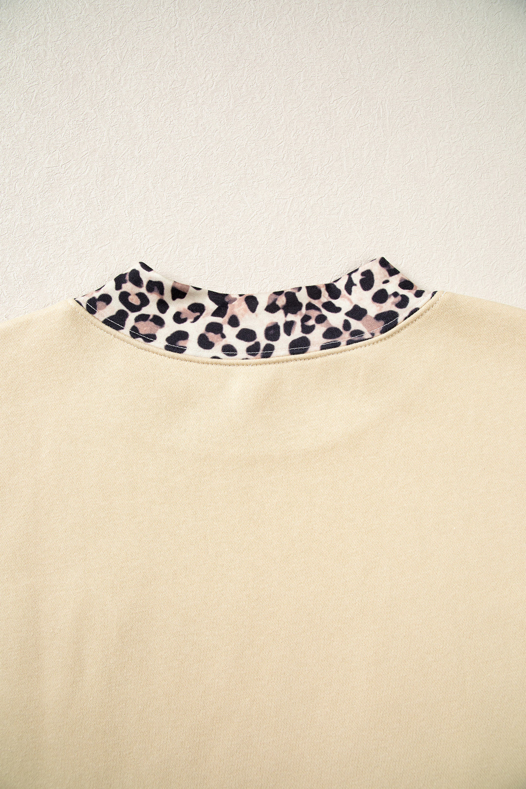 Coffee Polka Dot Trim High Neck BLESSED Letter Graphic Baggy Sweatshirt